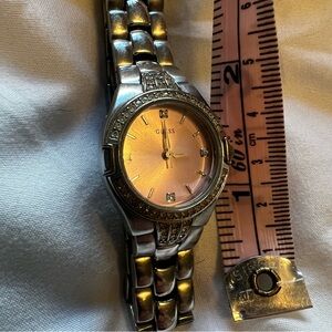 Guess Watch with pink face and crystal accents